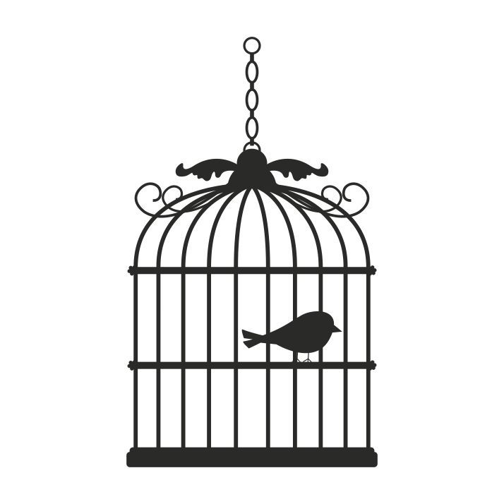 Прозрачный штамп "Клетка с птичкой",  5,2 х 3,5 см , ПШ-ф30047 в магазине Арт-Леди