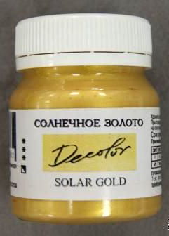 Акриловая краска Солнечное Золото, "Деколор", 50 мл, T0512138 в магазине Арт-Леди