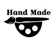 Прозрачный штамп для скрапбукинга "HAND MADE" с кистью, шир. 3 см, выс. 2 см, PSA-0037 в магазине Арт-Леди