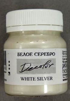 Акриловая краска Белое Серебро, "Деколор", 50 мл, T0512100 в магазине Арт-Леди