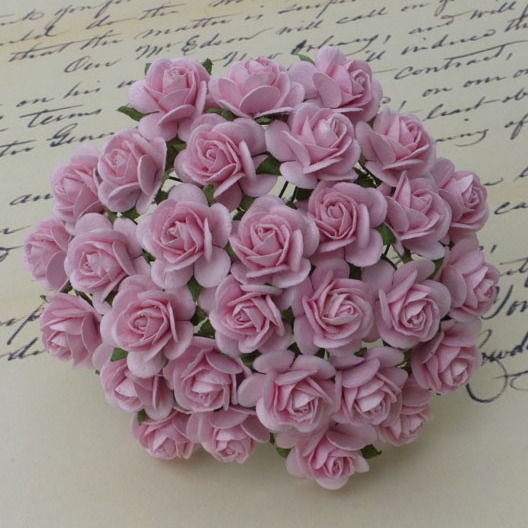 Розы 25 мм цвет детский розовый 5 шт/уп., SAA-008.4 в магазине Арт-Леди