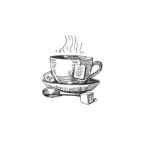 Прозрачный штамп "Чашка чая", 3,1 х 2,7 см, ПШ-кхб001 в магазине Арт-Леди