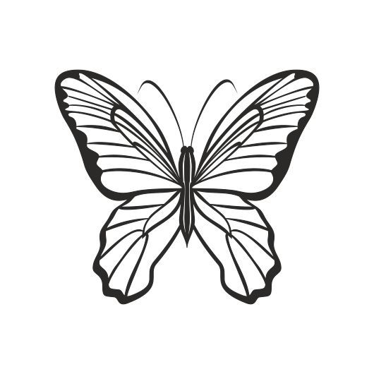 Прозрачный штамп "Бабочка - 8", 3,2 х 2,8 см, ПШ-бч008 в магазине Арт-Леди