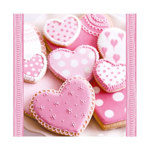 Салфетка для декупаж "Heart Cakes", 33х33 см, SDL370000 в магазине Арт-Леди
