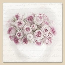 Салфетка для декупажа 33х33 см "Pink Rose in Vase",  SG-80062 в магазине Арт-Леди