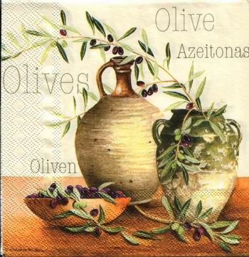 Салфетка для декупажа 25х25 см, "Olive", 12505105  в магазине Арт-Леди