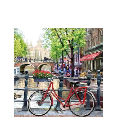 Салфетка для декупажа 25*25 см "Амстердамский канал", 12510060 в магазине Арт-Леди