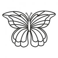Прозрачный штамп "Бабочка - 6", 3,8 х 2,6 см, ПШ-бч006 в магазине Арт-Леди